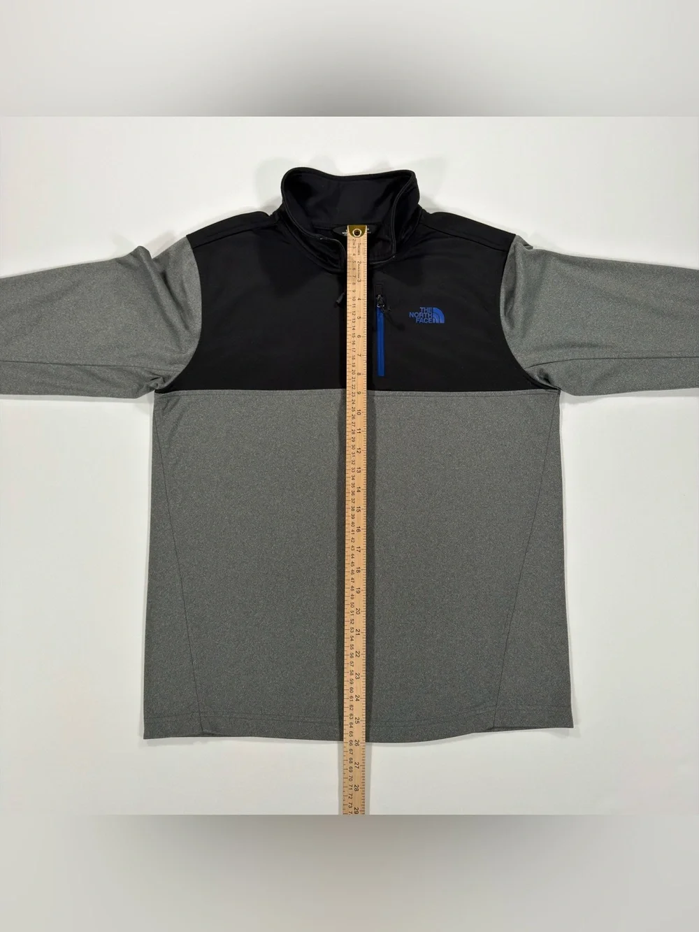 The North Face Gordon Lyons 1/4 Zip Fleece Pullover Sweater Gray Mens Medium M